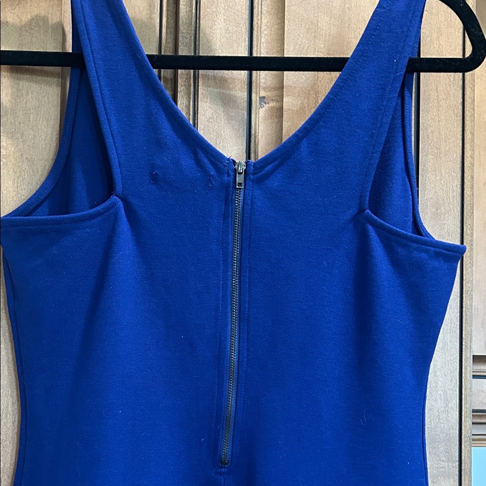 Bar III Royal Blue Sleeveless Midi Tank Dress - Picture 7 of 7